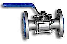 Paslanmaz Flanşlı Küresel Vanalar 3 Parçalı Tam Geçişli TS3148 DIN3202 PN40